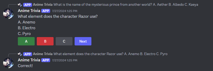 Discord Trivia Bot